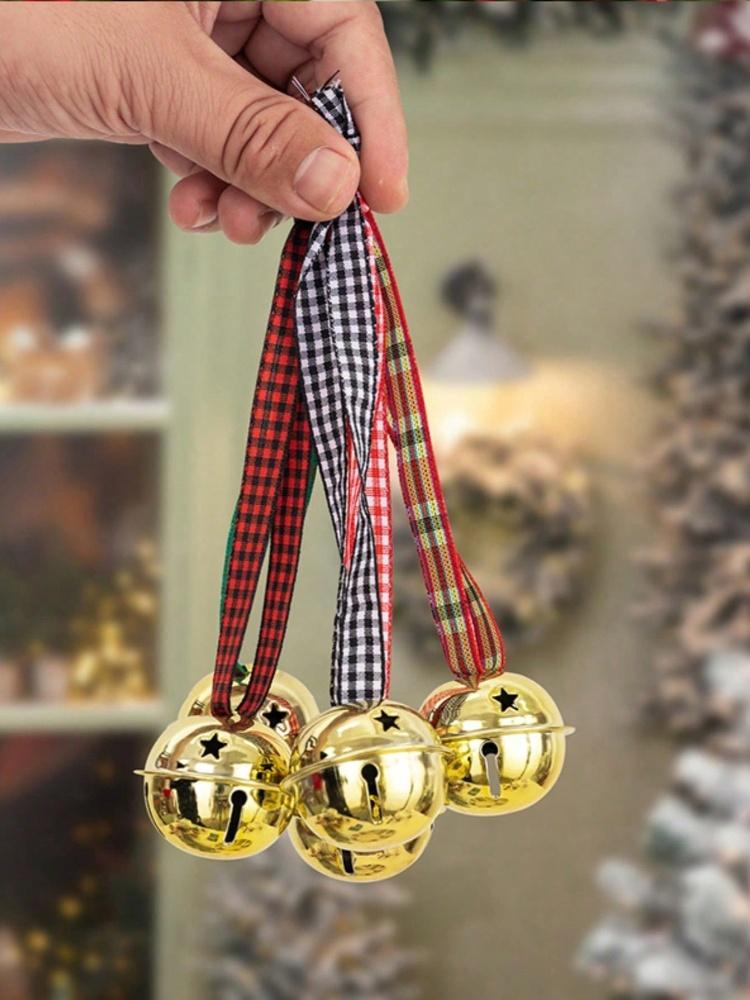 6PCS Christmas Bell Pendant, Christmas Decoration Pendant, Christmas Tree Decoration Pendant