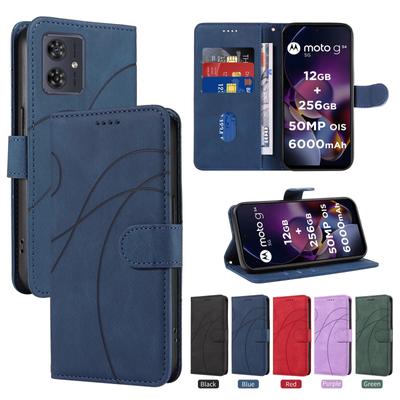 G 84 54 14 odwróć karty magnetyczne Solt portfel skórzany pokrowiec na Motorolę Moto G84 G54 G32 G14 G73 G13 G23 G53 zakrzywione linie osłona uchwytu na książkę