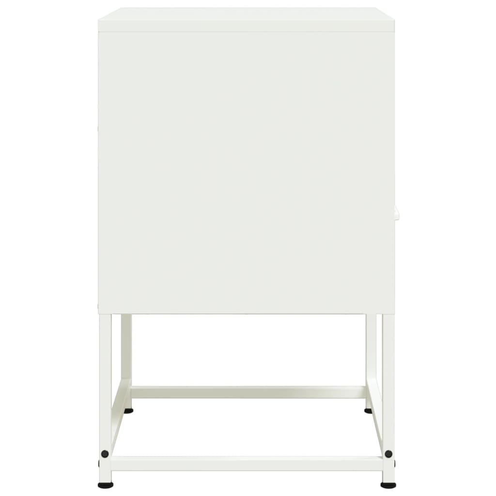 Nightstand White 36 X 39 X 60.5 Cm Steel