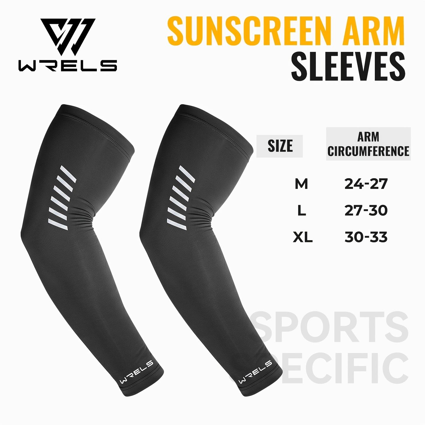 1 Pair UPF50 Ice Silk Cooling Arm Sleeves Professional Sun Protection Sports Cooling Sleeves for Cycling Cooling Sunscreen Sleeves M