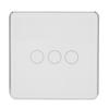 Smart Wireless Light Switch Touch Panel Remote Control 3 Gang for TUYA Zigbee with Timing