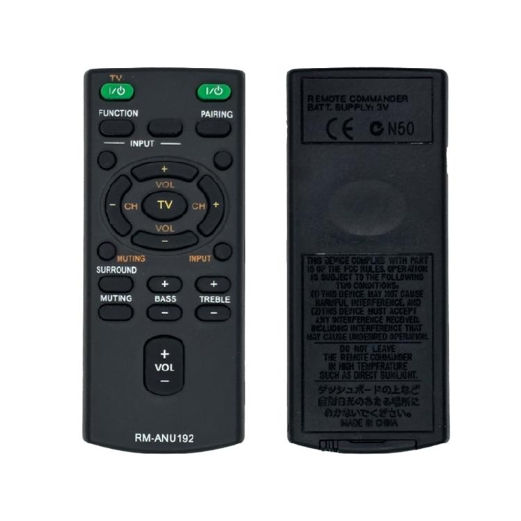 Quick Setups IR Remote Control For Sound Bar RM-ANU192 RM-ANU191 HT-CT60BT SA-CT60BT Models not Need Programming