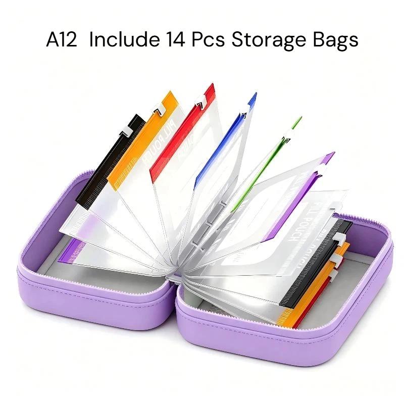1 Set Writable Labels A8 Waterproof Pill Pouch Kit With 7/14 Color-Coded Pouches For Daily Medication Vitamins & Supplements