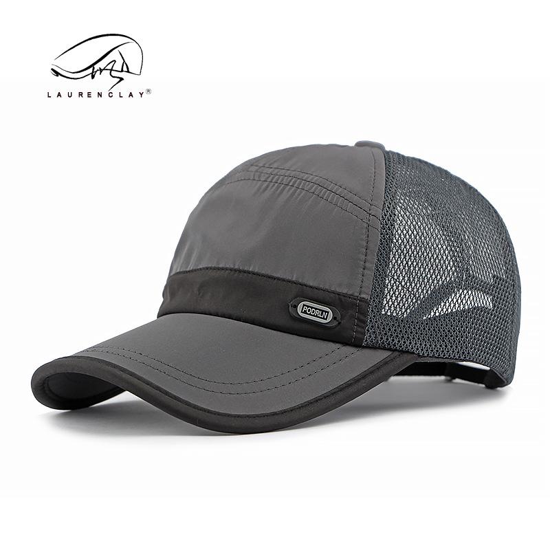 

New Hat Men s Outdoor Sports Baseball Cap Sunscreen Sun Hat Quick Drying Hat Mesh Hat Cap Female Tide Adjustable чорний