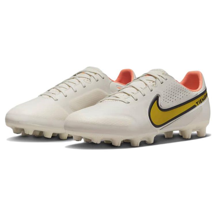 Nike Tiempo Legend 9 Pro Round Toe Lace-Up HG (Rubber Short Studs) Shock Absorbing Non-Slip Durable Soccer Shoes Men Soccer Shoes Beige DB5621-002