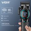 Original VGR V-886 S2 High-end Hair Clipper Set Alloy Blade Hair Trimmer Metal Body Oil Head Carving Push Shear with LED Digital Display Home Razor