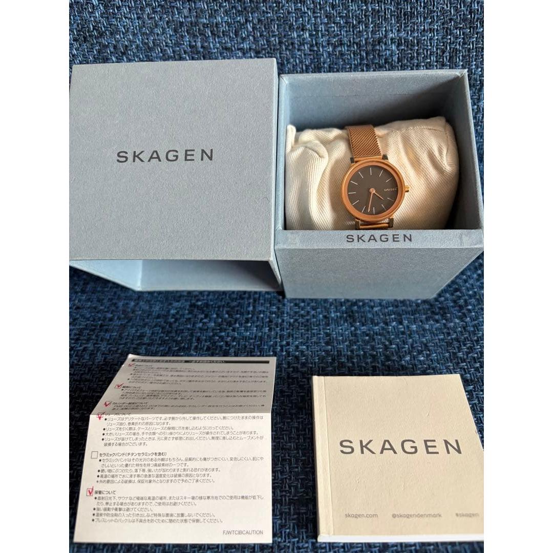 Used SKAGEN SKW2492 Rose gold wristwatch