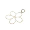 Beaded Flowers Keychain White Pearl Charm Keyring Pendant Jewelry For Girl Women Gift Bag Decoration