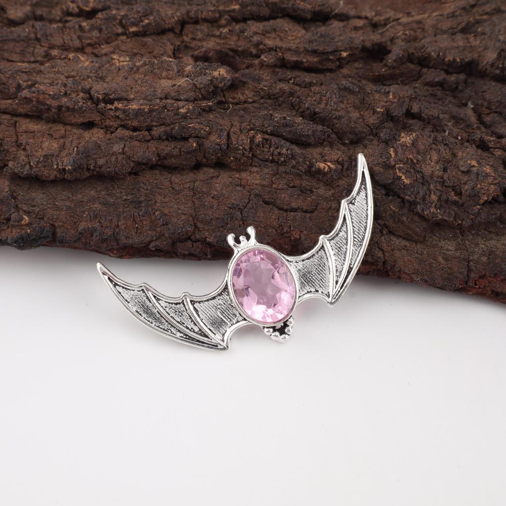 Morganite Pendant, Handmade Gemstone 925 Solid Sterling Silver Pendant Antique Jewelry, For Engagement Gift