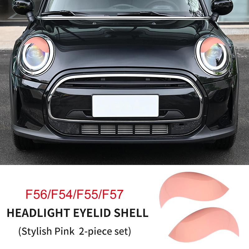 ABS Glänzend Und Matt Schwarz Farbe Wütendes Augenlid Für MINI Cooper F65 F66 F54 F55 F56 F57 R55 R56 R57 R58 R59 Auto-Scheinwerferaufkleber