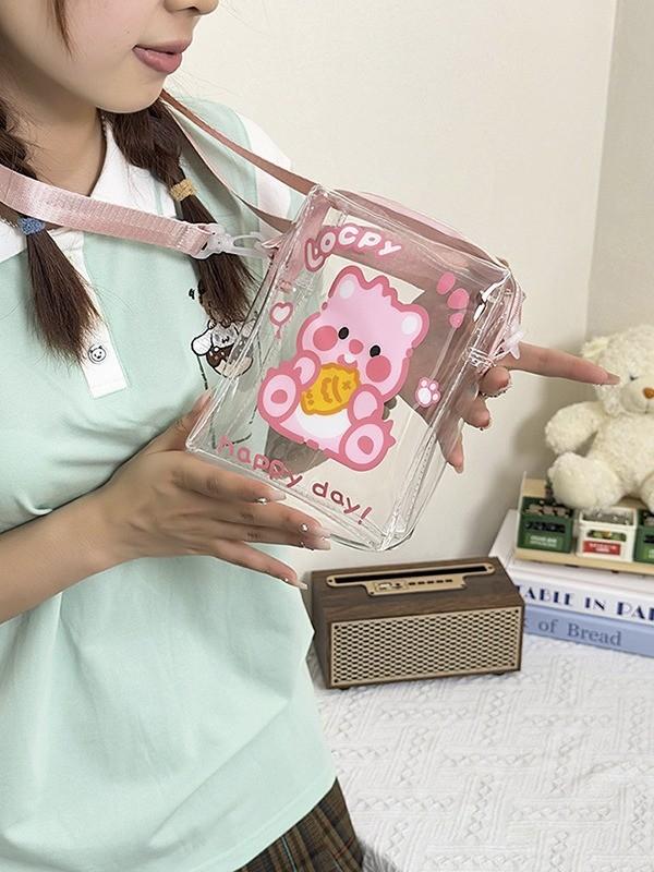 Loopy Cute Mini Transparent Pvc Phone Bag Small Crossbody Purse For Daily Use