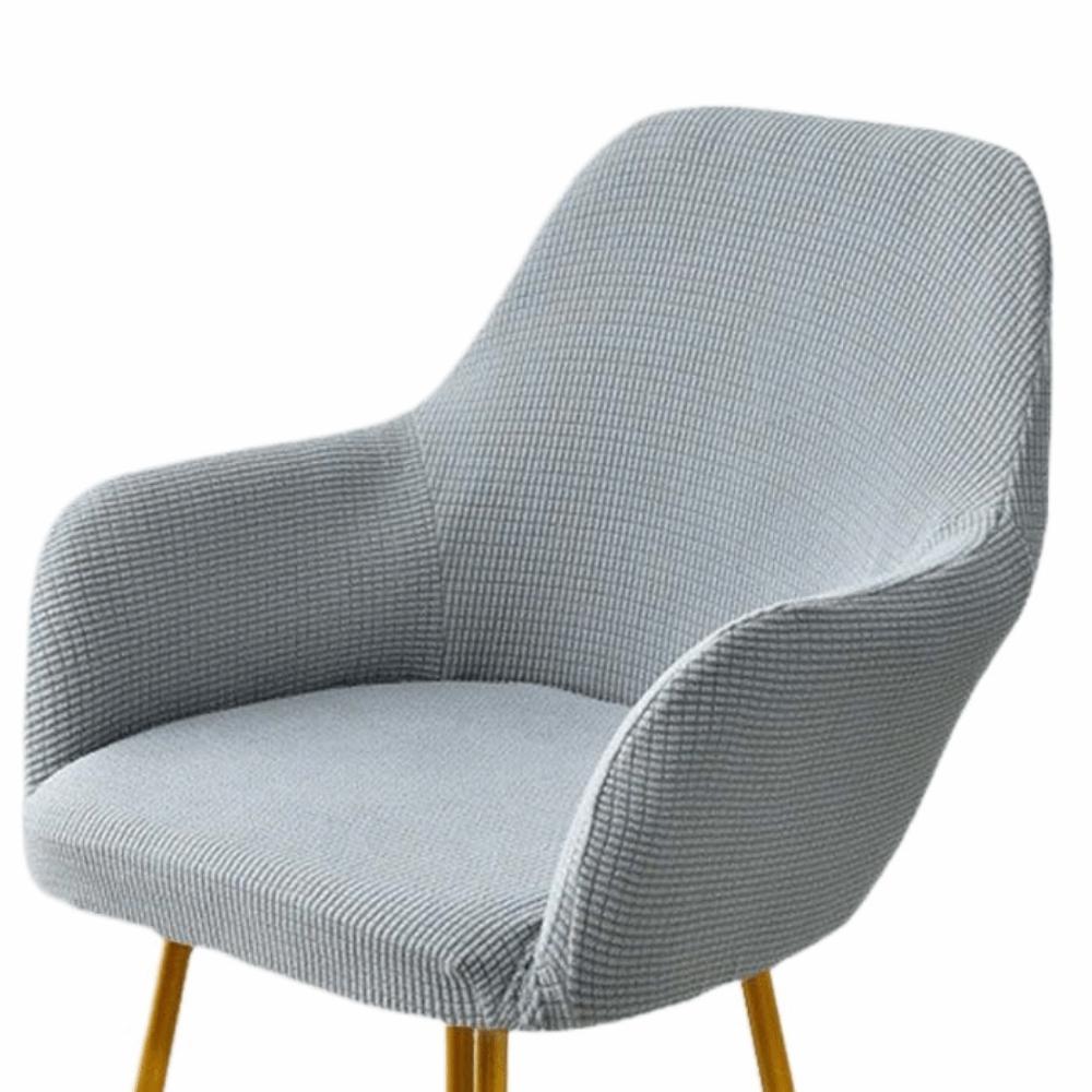 Elastic Solid Color Seat Protection Plaid Wear for Chairs Curved Chair Cover  Friends Party
