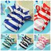Lovely Casual Dog Stripe Sweatshirt Two-Footed Cotton Fabric Cat T-shirt Vest Undershirt Pet Clothing Summer