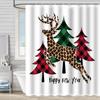 Merry Christmas /Santa Claus/Shower Curtains Holiday Farmhouse Home Fabric Bath Curtain Bathroom Decor/cow Print Blanket