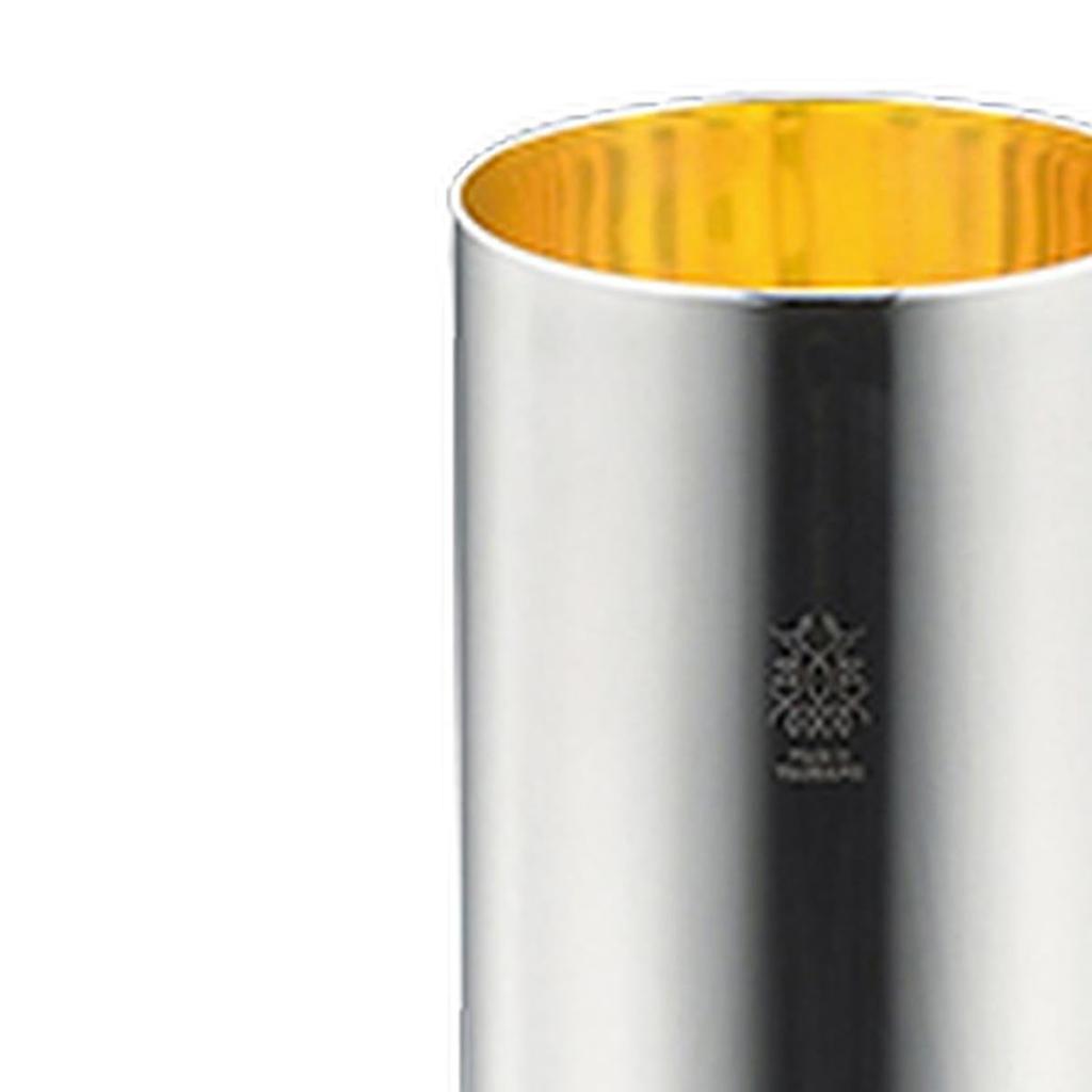 Stainless Highball Size Made In Japan Made In J-kitchens Tumbler, 18-8 Steel, Double-Walled Design, (Gold-Plated Interior), 380ml, (Includes