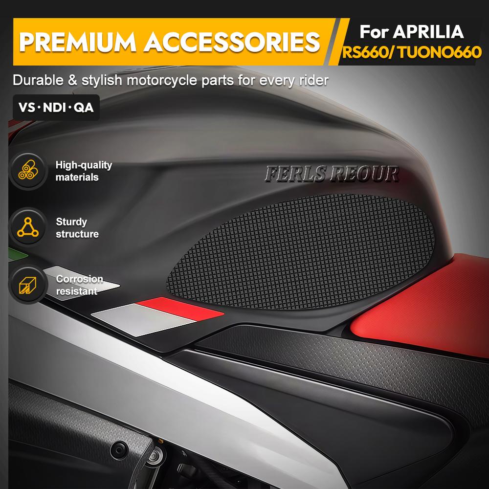 For APRILIA RS 660 2020-2025 Motorcycle Tank Pad Side Fueltank Knee Traction Grip Anti Slip Pads