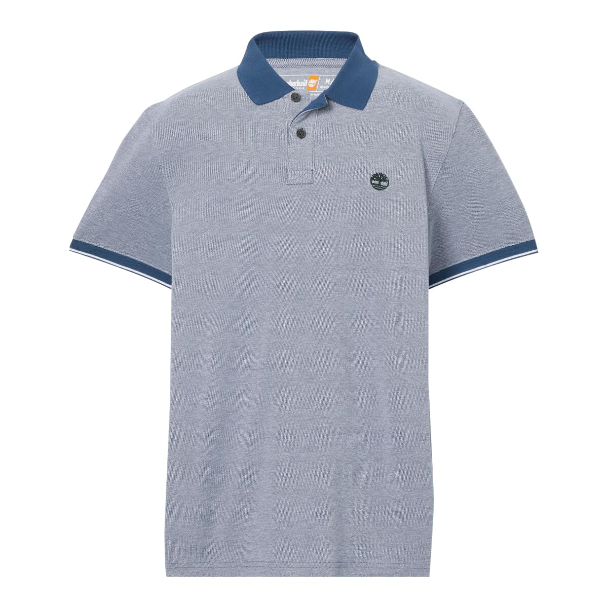 

Мужская футболка-поло с коротким рукавом Timberland Oxford с логотипом, темно-синий деним, размер S (TB0A2PFM2881)