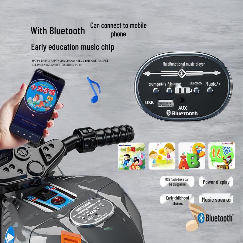 Children's Electric Tricycle: Rechargeable, Remote-Controlled Ride-On Toy for Boys and Girls