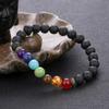 Seven-Color Volcanic Stone Tiger Eye & Imperial Vein Beaded Bracelet