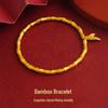 Bracciale in oro ispirato al bambù per ragazze: Gioielli di Perline Versatili e di Tendenza per Coppie
