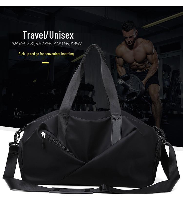 Waterproof Gym Bag for Men & Women - Large Capacity with Wet & Dry Separation, Travel Handbag with Printed Logo