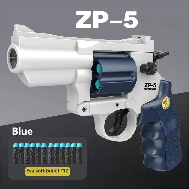 Soft Bullet Gun Toy Outdoor Manual EVA Foam Bullet Gun Pistol Blaster Shooting Sport Party Interactive Toys For Boy Adult Gift