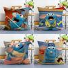 TV Blue Mouse T-Tutter Pillow Case Sofa Living Room Bedroom Double-sided Printing Square Cushion Nap Time Cushion Cover