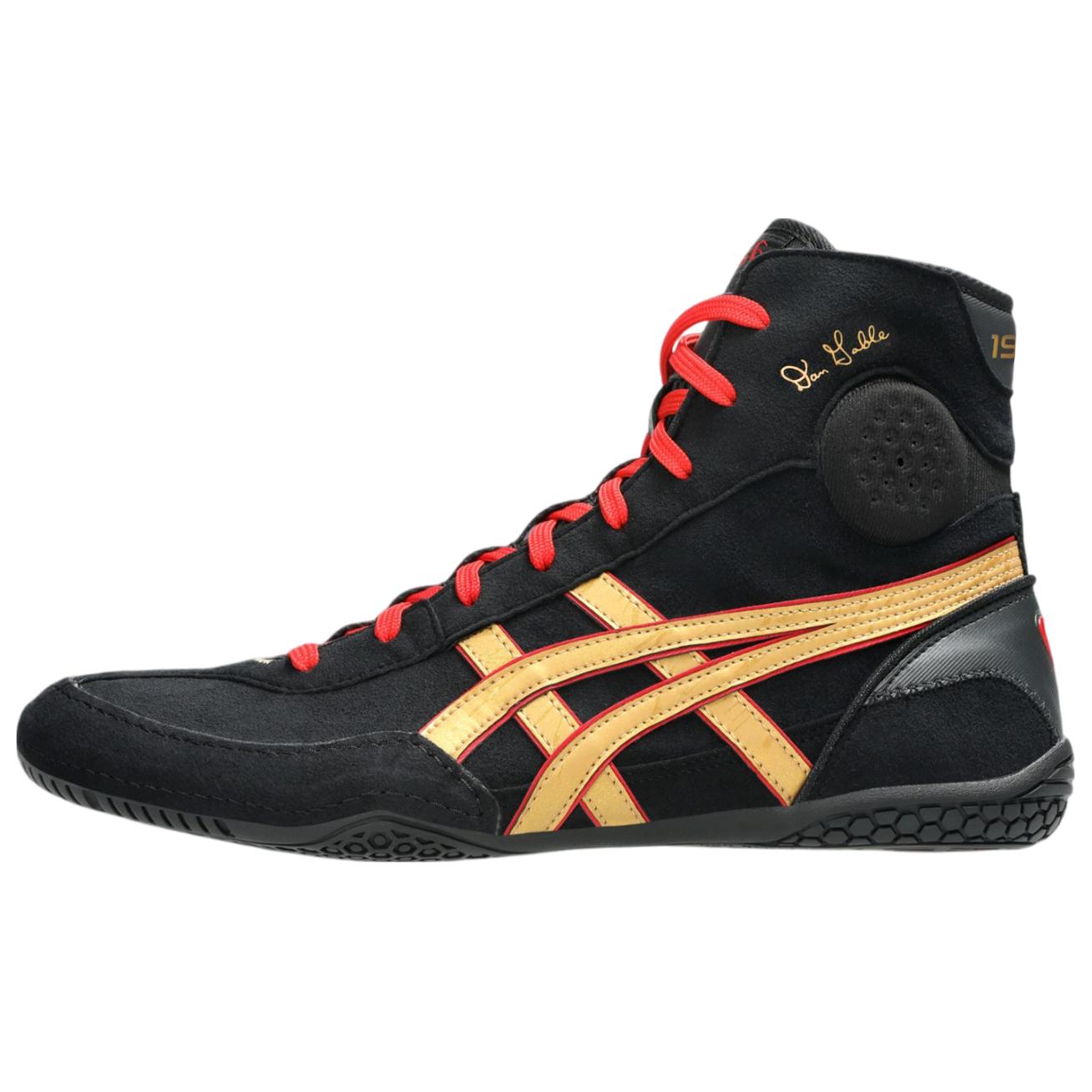 Asics Dan Gable Evo 3 Black Pure Gold Unisex Sneakers 1081A052-002 43.5