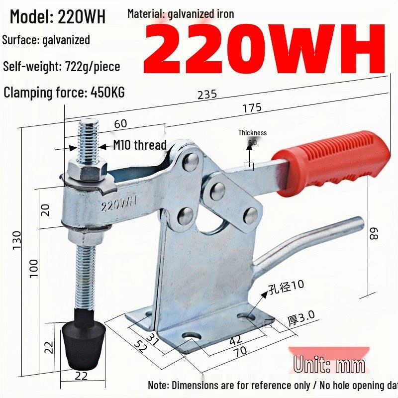304 Stainless Steel Horizontal Toggle Latch Clamp GH-201