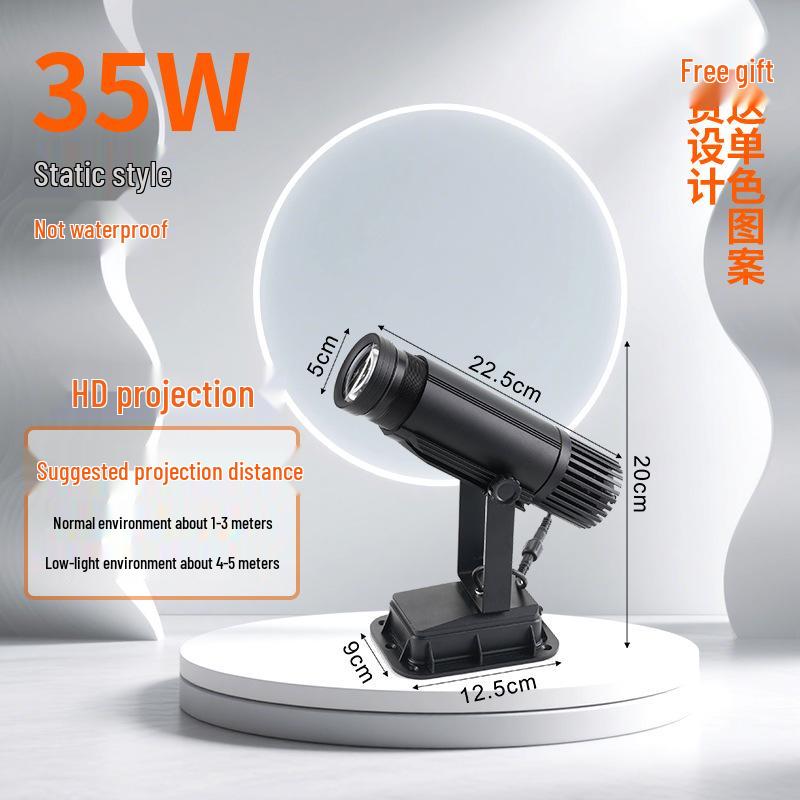 Waterproof Outdoor Logo & Text Projector Light for Shop Facades & Walls