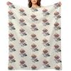 Mushroom Pigeon with stars Throw Blanket Quilt Travel for winter decorative Blankets