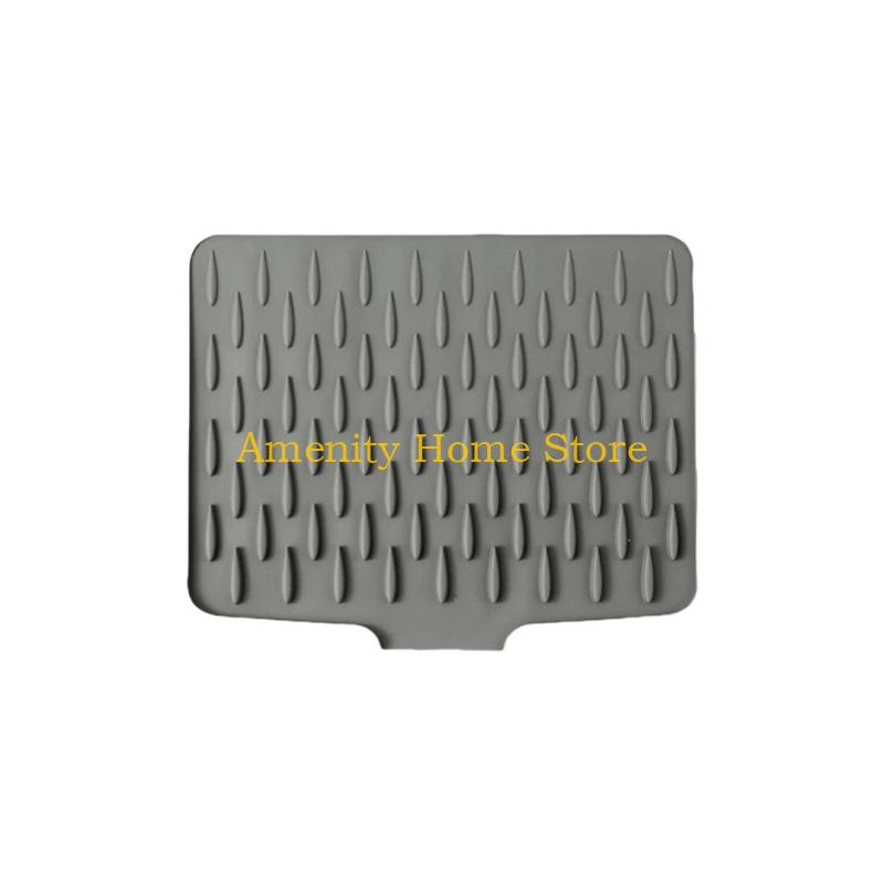 

F26C Nonslip Angled Drying Mat For Kitchen Countertops Silicone Drainage Pad Multifunctional Drain Solution