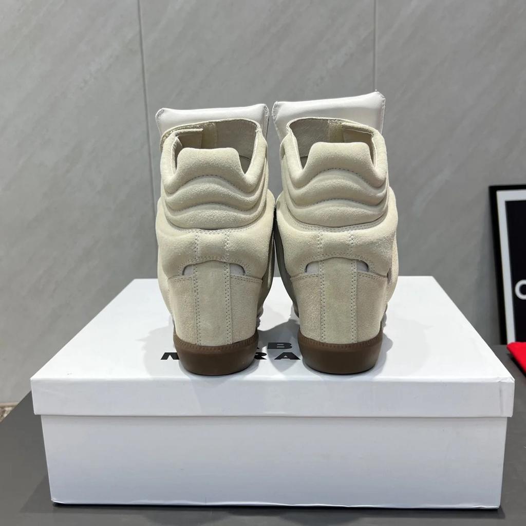 Inner heightening women's shoes short boots new leather high-top shoes small man