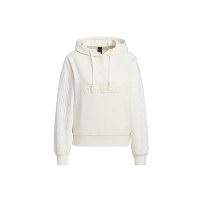 Essential Logo Embroidered Hoodie Women Tops White HM7104