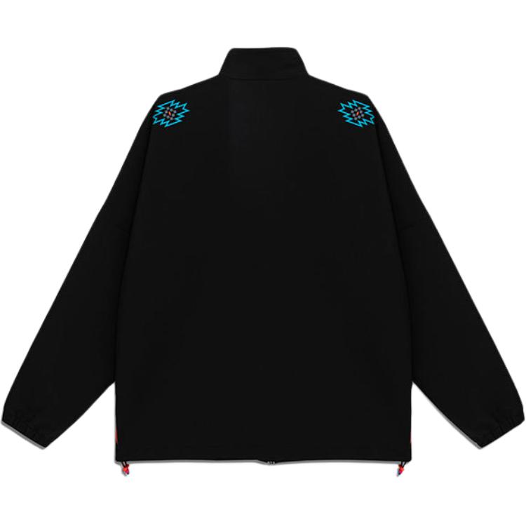 Adidas Originals Geometric Pattern Casual Sports Stand Collar Jacket Men Jackets Black HB3148