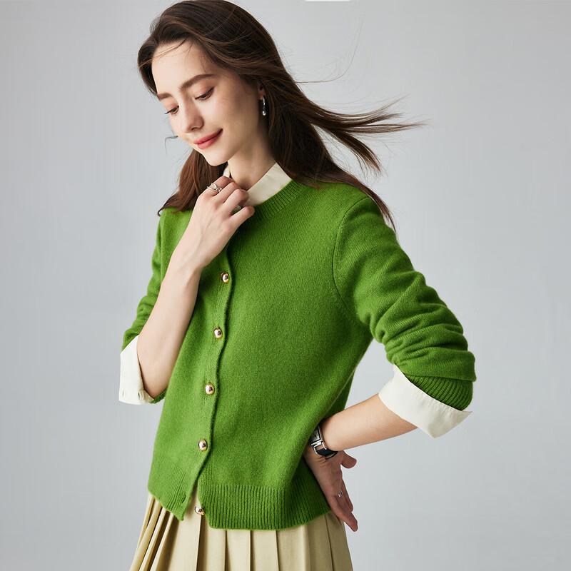 PALUOPO Women's 2025 Beaded Button Cashmere Cardigan Sweater