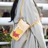 Notre Disney Officially Licensed Smartphone Fashion Shoulder Crossbody PVC Neck Pouch with Belt Pouch, Bag, Bag, (POOH)