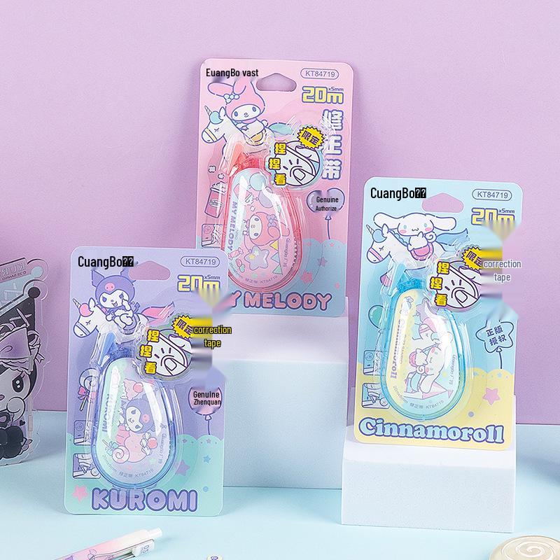 Sanrio Cartoon Correction Tape - Cute & Practical for Students KT84719 Sanrio Decompression Correction Tape
