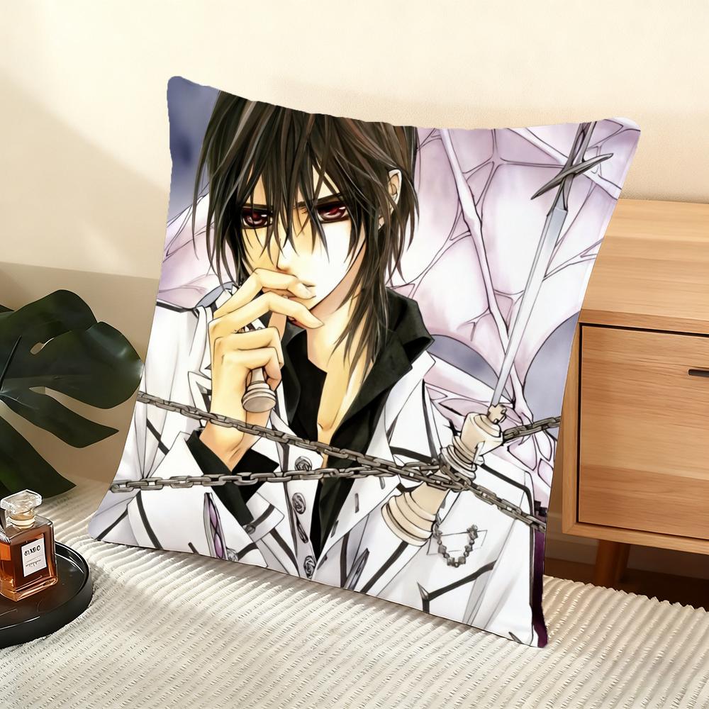 V-Vampire Knight Anime Cushion Cover Soft Short Plush Pillow Cover Smooth Cozy Texture Aesthetic Cushion Case Home Decor