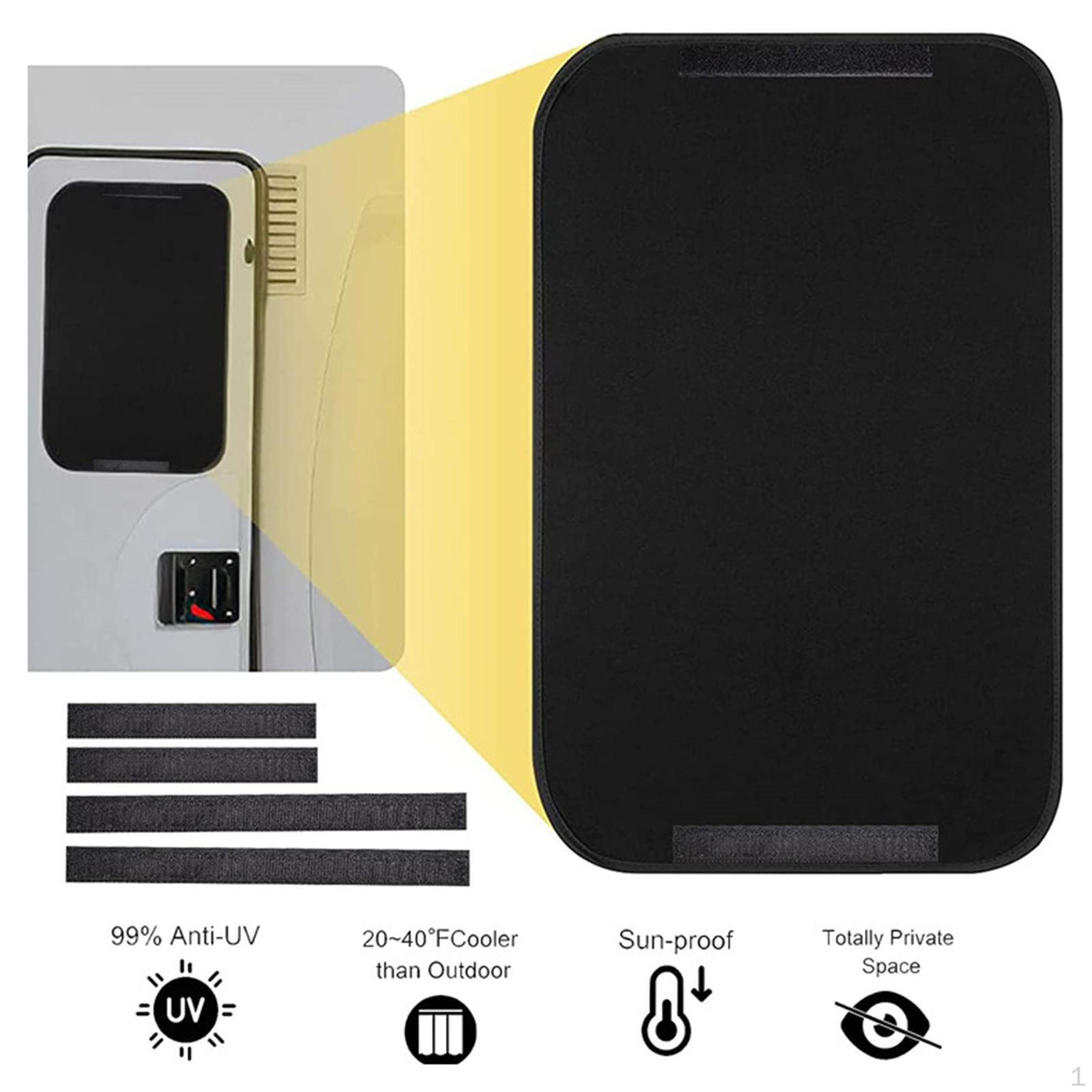 Тканевая светонепроницаемая черная штора на дверь/окно для автодома/кемпинга 1Pc