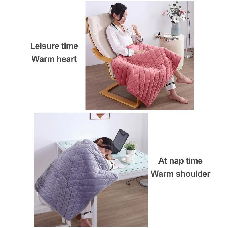 Warm Heated Blanket Wearable USB Electric Blanket Heating Blanket with Timing Function 3 Gear Adjustment Heating Blanket