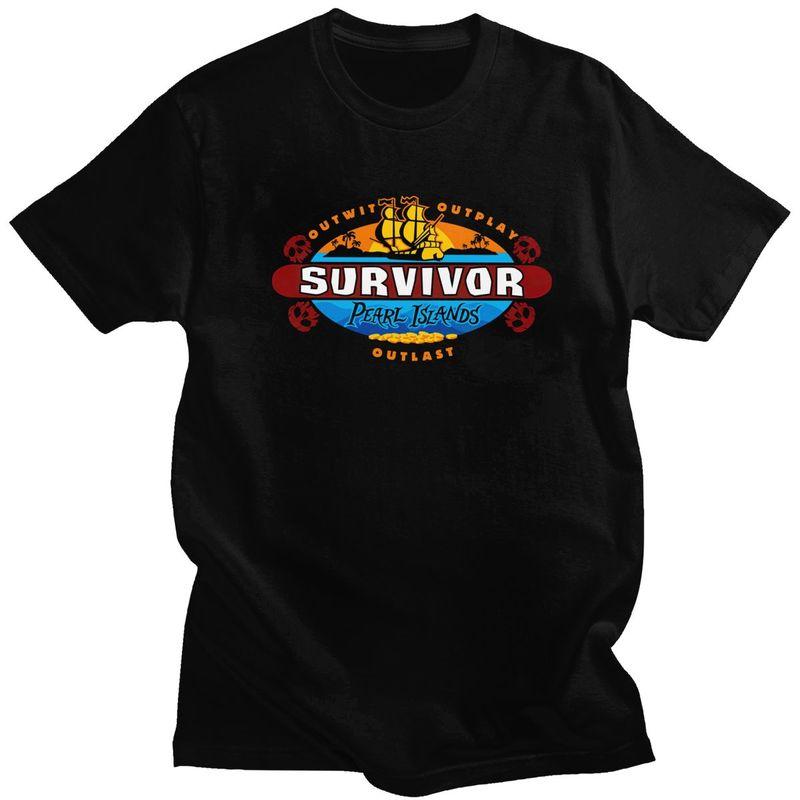 Custom Adventure Game TV Show Survivor Tshirts for Men Short Sleeves Casual T Shirt Cool Tshirt 100 Cotton Tee Gift Idea