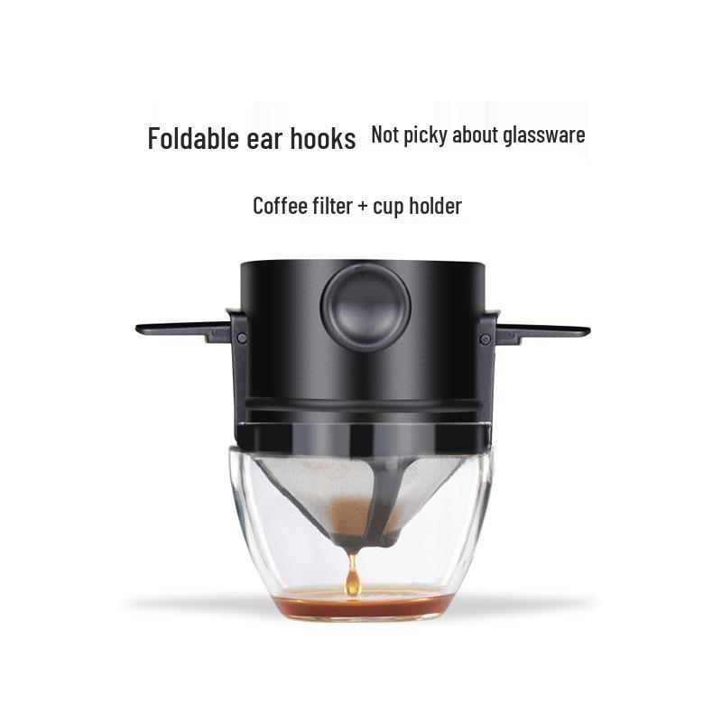 Double-Layer Foldable Pour-Over Coffee Filter Cup - Travel Essential