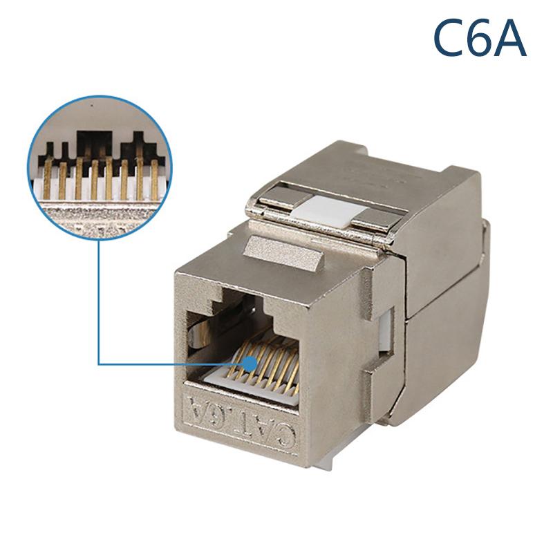 Разъем Keystone Cat6A Cat7 Cat7 Rj45 Stp Безинструментальный Тип Модульные Разъемы Адаптер Соединитель Для 22-26 Awg A2
