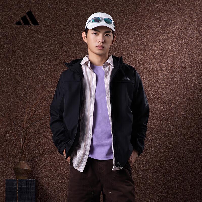 Adidas Men s Stylish Athleisure Woven Hooded Jacket KA1307 XL