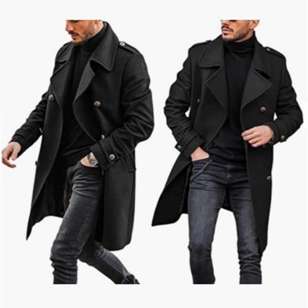 Thicken Warm Wool Blended Men's Overcoat Autumn Winter Casual Men Jacket Outerwear For Dropshipping Wholesale