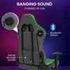 Office Chairs Overdrive Gaming Chair With Bluetooth Speakers Rgb Led Lights Reclining Game Armchair Grey