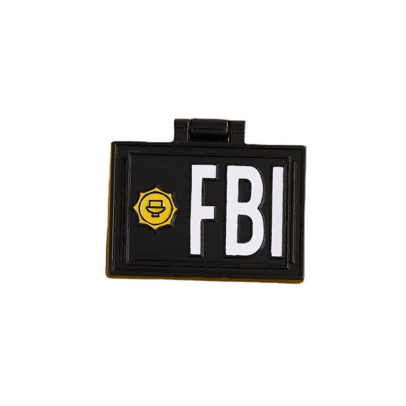Broche Badge d'Identité FBI à Rabat Simpson – Épingle Amusante et Tendance pour Vêtements