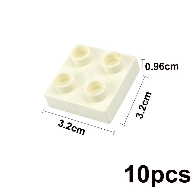 Big Size Duploes Building Blocks City Colorful Bulk Large Particle 2x2 2x4 Parts Assembled Thin Bricks Compatible Large Toy Gift
