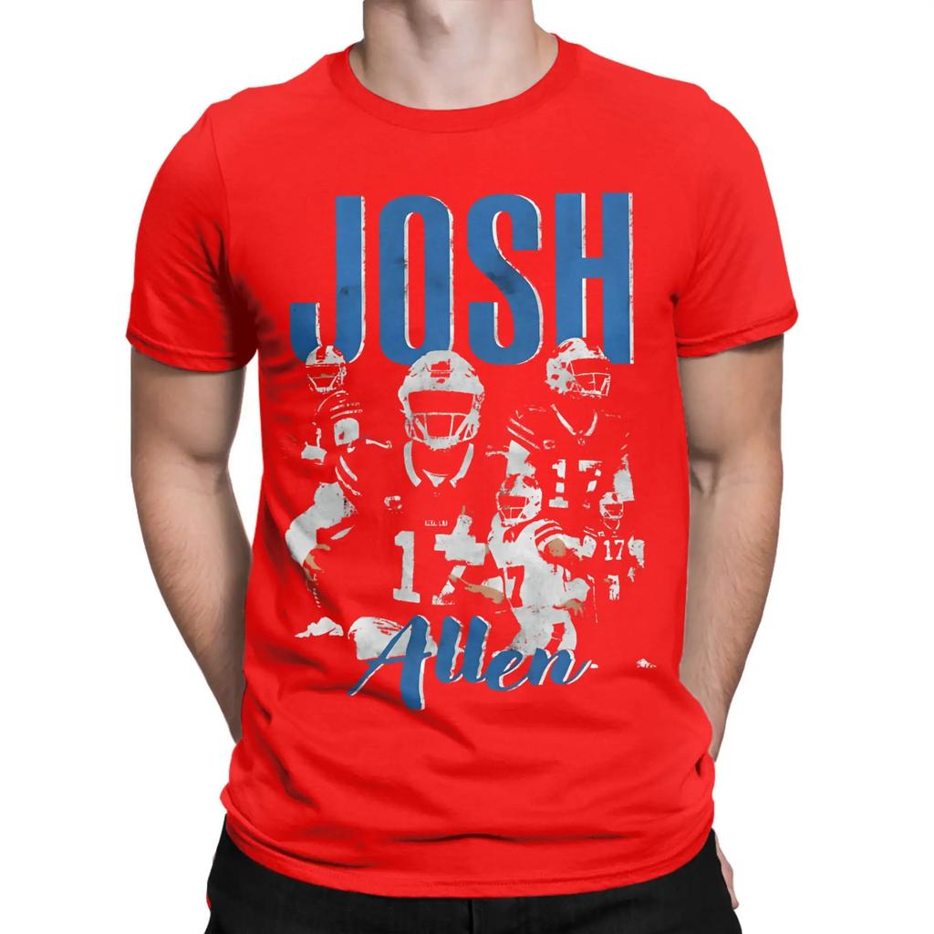 Unisexs Josh Allen T Shirts Cotton Tops Humorous Short Sleeve Round Collar Tees Plus Size TShirt